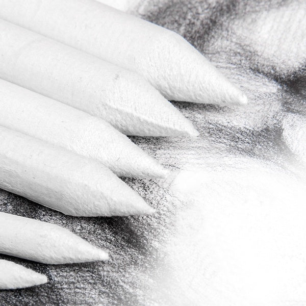 6pcs-set Blending Smudge Stump Stick Tortillon Sketch Art White Drawing Charcoal Sketcking Tool Rice Paper Pen Supplies