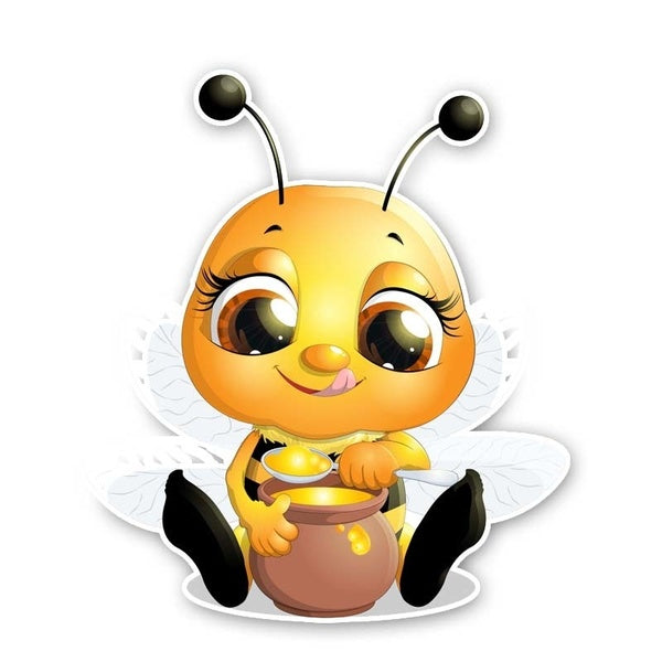 13.7CM*15.9CM Bees That Eat Honey Decal Car Sticker 12-300557