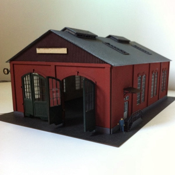 1:87 Ho Scale Locomotive Garage Sand Table Scene Decorations Ho Scale Model Train Accessories Matron Inn