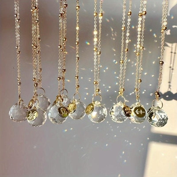 1Pcs Car Sun Catcher, Car Mirror Hanging Accessories, Car Accessories for Women, Zodiac Sign Car Decor, Cute Car Accessories, Gift for Her