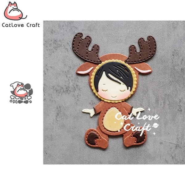Catlove Elk bébé Animal métal matrices de découpe Scrapbooking moule pochoir découpes carte faisant bricolage artisanat gaufrage nouveaux matrices po