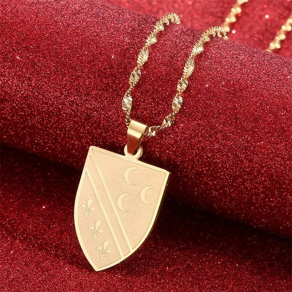 Colliers pendentif bosniaques en acier inoxydable charme bosna bijoux bosnie-herzégovine