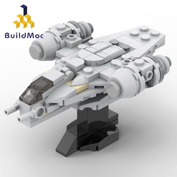 Buildmoc Star Movie Figures Mandalorianed Sapceship MOC-38715 Micro Razor Crest Model Building Blocks Toys For Children Gifts