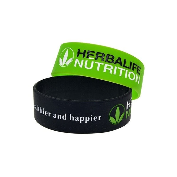 1PC 1 Inch Wide Making the World Healthier and Happier Silicone Bracelet