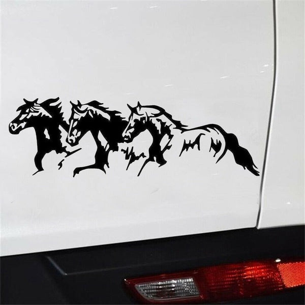 Running Horses Car Truck Self Adhesive Sticker Waterproof Decal Decor Universal