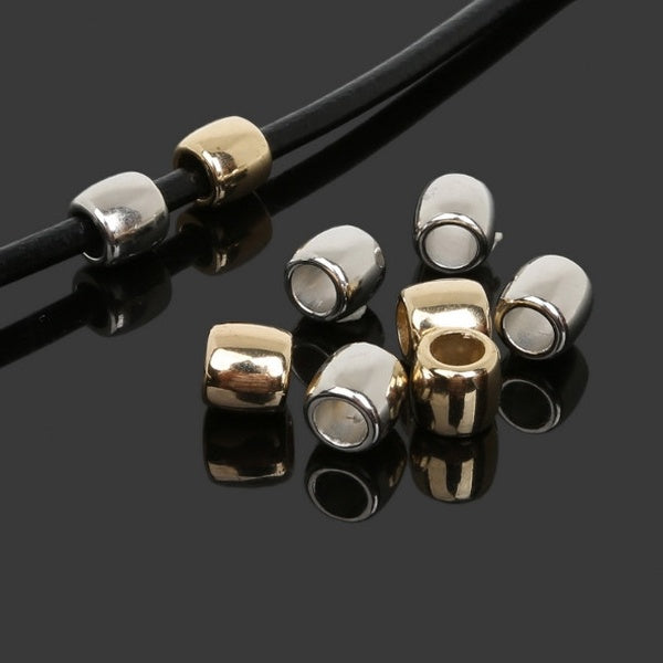 40pcs Acrylic Plastic CCB Loose Spacer Big Hole Beads Barrel Ring For DIY charms Bracelet