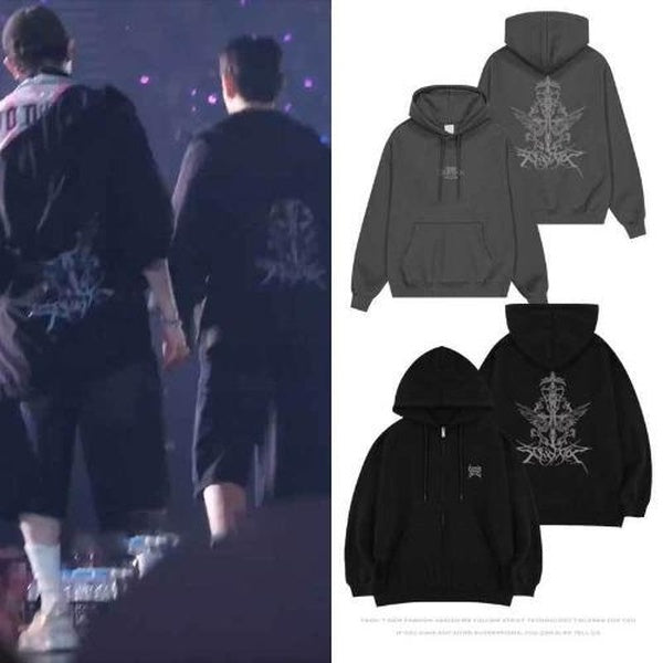 Original Quality New Kpop StrayKids Hyun Jin Seung Min 2024 Concert DominATE the Same Hoodie Sweatshirt Jacket Zip Coat