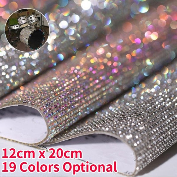 19 Colors Optional Bling Bling Rhinestone Sheet Rhinestones Sticker DIY Car Decoration Sticker Self Adhesive Glitter Rhinestones Crystal Gem Stickers