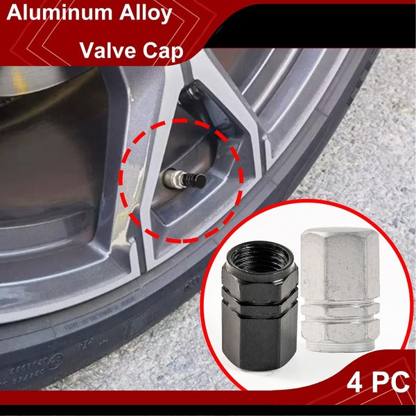 4 PC Black Silver Wheel Tyre Tire Valve Stem Air Dust Cover Screw Cap Protect Aluminum Alloy For Auto Car Truck Bike Motorcycle