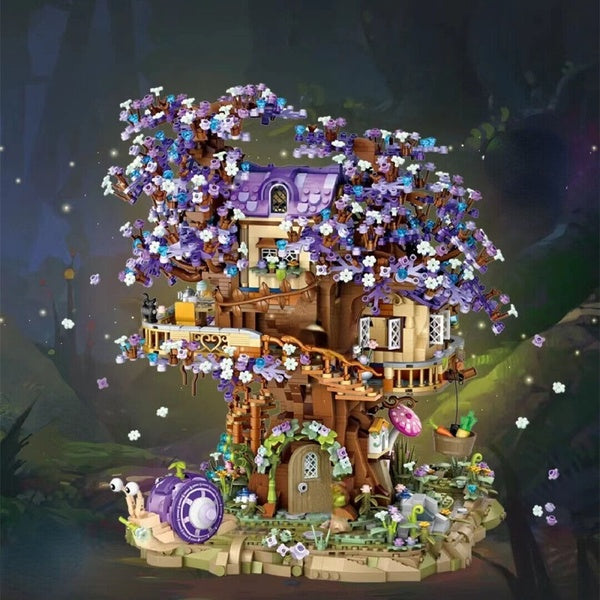 LOZ 1065 mini bloc enfants construction jouets briques à monter soi-même Puzzle filles cadeau esprit arbre noctilucent lumière décor à la maison