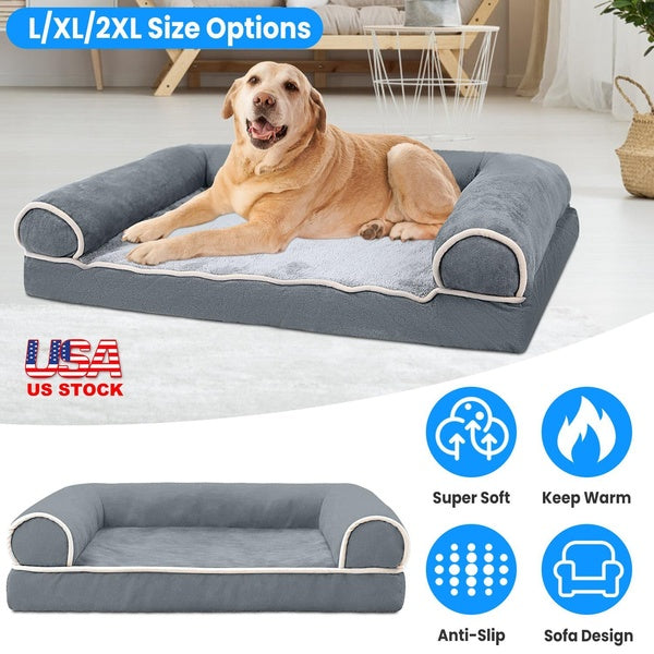 Dog Bed Pet Bed Sofa Dog Couch Pet Cushion Carpet Mattress with Washable and Removable Cover for Medium Large Dogs