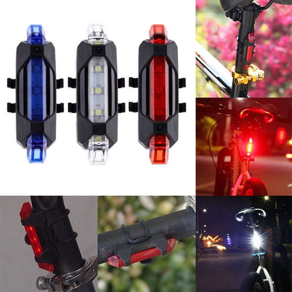 Bicycle Light Waterproof Rear Tail Light LED USB Rechargeable Mountain Bike Cycling Light Safety Warning Light