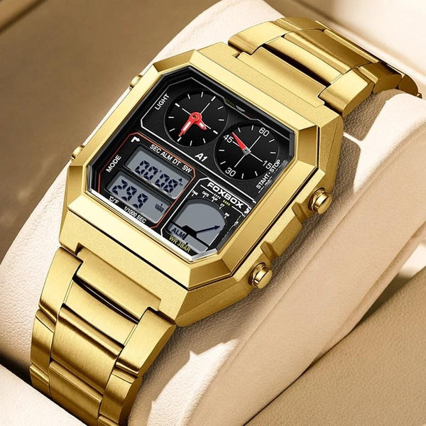FOXBOX nouvelle mode montre pour hommes haut de gamme de luxe montre à Quartz militaire hommes étanche chronographe montre de sport avec boîte