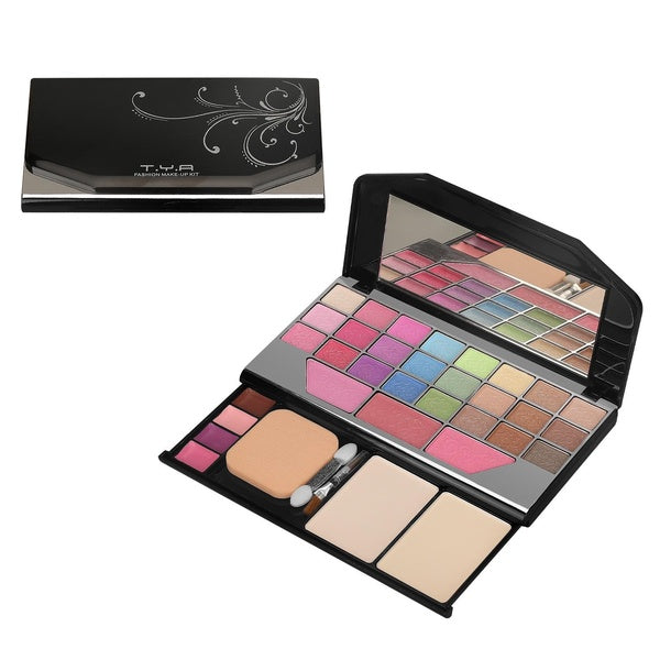 TYA-6155 Makeup Case Set Kit-Ultimate Color Combination-Holiday Gift Set Cosmetics Eye Shadow Lip Gloss Blush Combo Palette