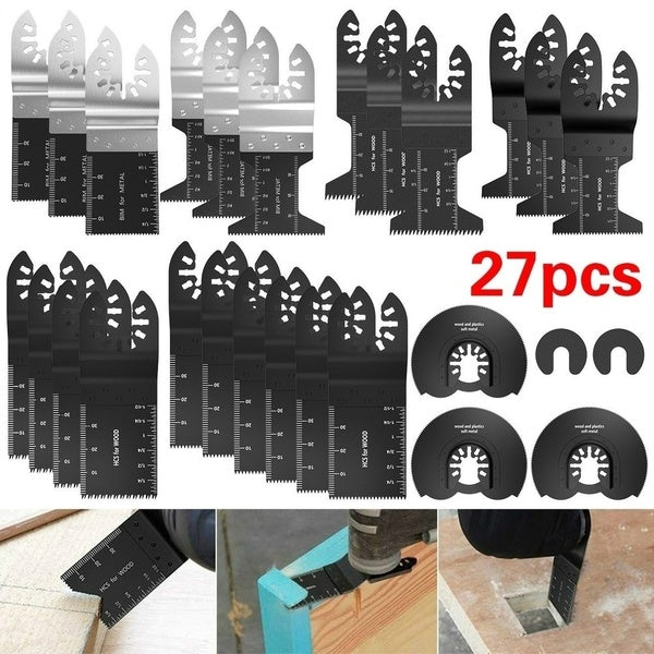 56-27-20-16-15-10PCS Wood Mix Saw Blades Oscillating Carbon Steel Cutter for Fein Dremel Oscillating Multimaster Multi Tool