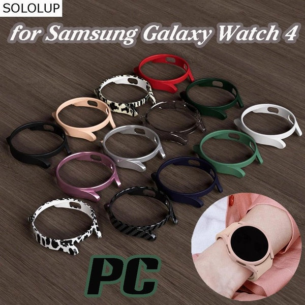SOLOLUP Pc Screen Protector Case for Samsung Galaxy Watch 4 40mm 44mm 4 Classic 46mm 42mm All-around Cover Bumper for Galaxy Watch 4 40mm 44mm Classi