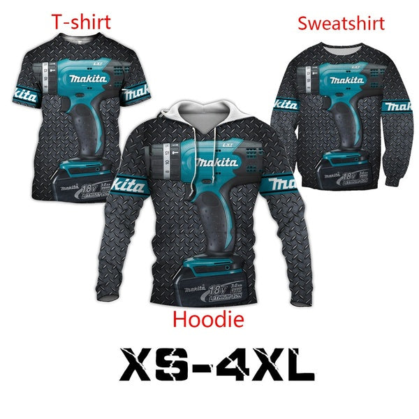 2021 New Fashion Beautiful Makita Tools 3D All Over Printed Tshirt-Hoodies-Sweatshirts