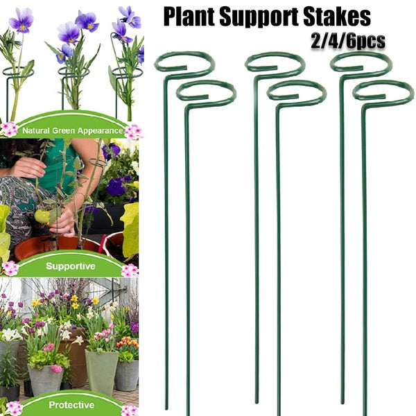 40CM-15.8inch Plant Support Stakes, Garden Single Stem Flower Plant Support, Plant Cage Support Ring, Plant Sticks, Plant Stakes for Indoor Plants Am