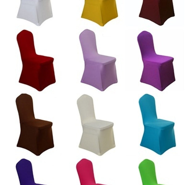 Simple Elegant Polyester Folding Banquet Universal Wedding Chair Covers Wi