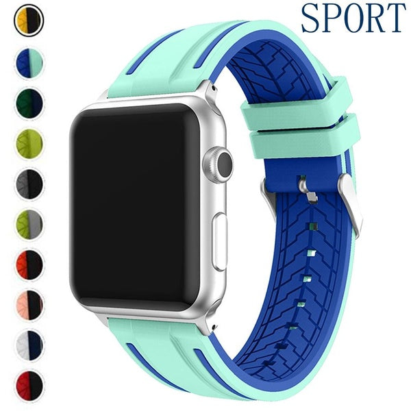 Silicone Sport Band for Smart Watch Ultra 49mm 8 7 41mm 45mm, Men Replacement Wristband Rubber Strap Accessories for SmartWatch Series Se 6 5 4 3 2 1