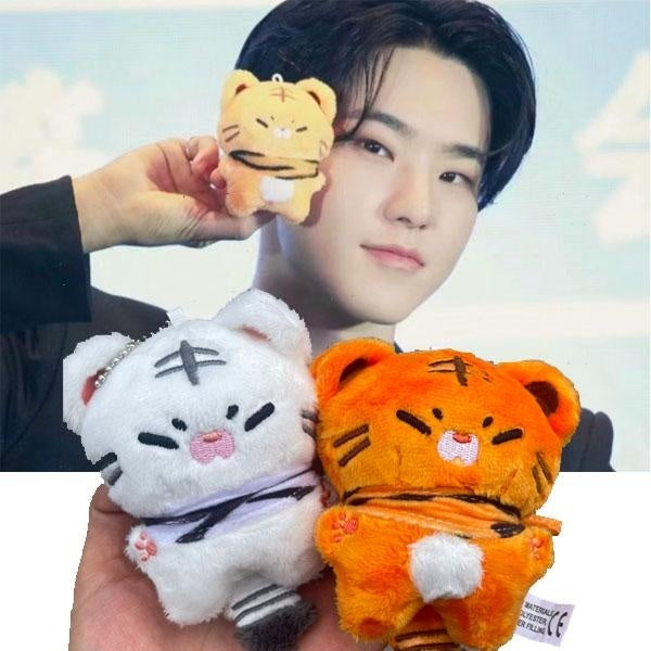 Kpop Idol 세븐틴 Seventeen Hoshi The Same TAMTAM Plush Keyring Plush Dolls Cute Cartoon Stuffed Animal Fury Smile Tiger Keychain