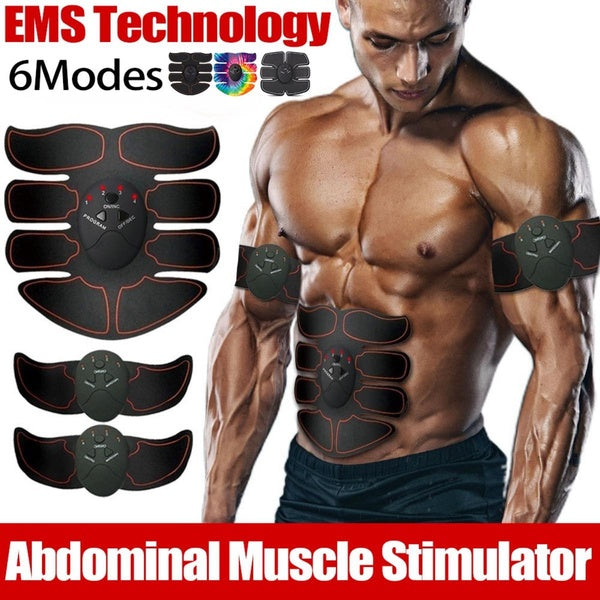 Ensemble de 3 pièces Sports Divertissement Vibration Ceinture Machine Ab Trainer EMS Stimulateur Musculaire Abdominal Toner Fitness Training Gear Hom