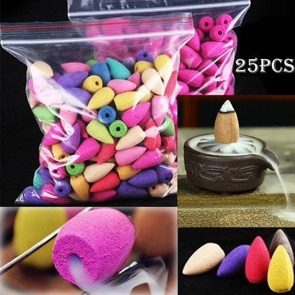 Natural sandalwood reflux incense Buddhist Tata indoor hollow cone health aromatic air purification freshener aromatherapy mixed perfume (only incens