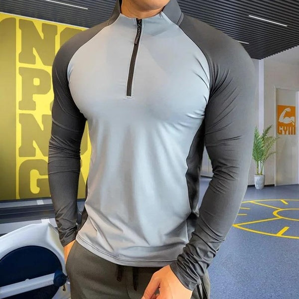 T-shirt d'entraînement de Fitness pour hommes, hauts de gymnastique, sweat-shirt de Compression pour course à pied, maillot de Football, vêtements de