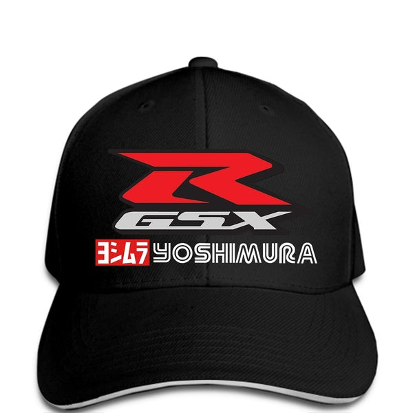 Baseball cap Suzuki GSXR Yoshimura Logo Motor Mens Black Hat Mens Casual Hat