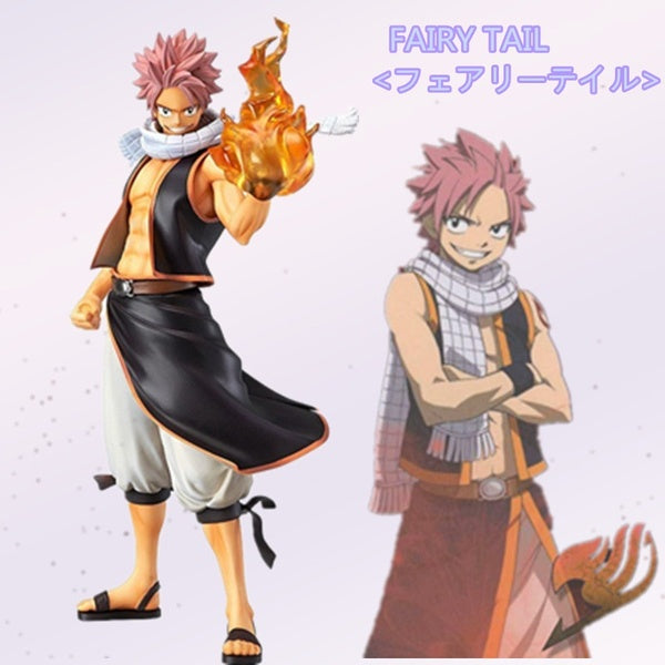 Anime PVC 1-7 Fairy Tail Natsu Dragnir Action Figure Natsu Dragneel Model Toy Decoration Collections Men Gift 23cm