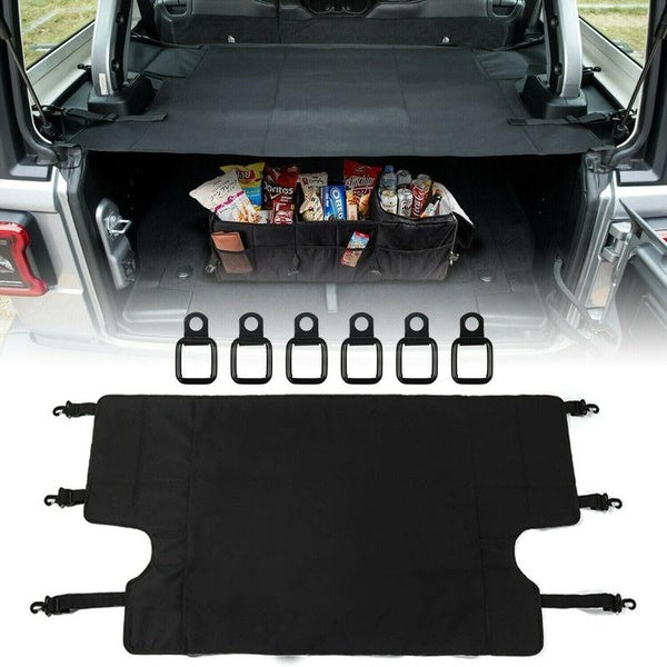 For Jeep Wrangler JK 2007-2017 Cargo Cover Shield Pad Luggage Curtain Isolation Protector Shade Accessories