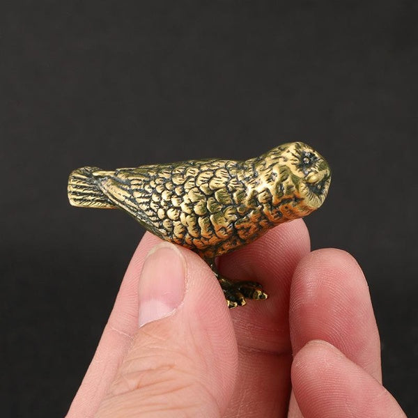 Brass owl ornaments Small bronze articles Office furniture Desktop decoration ornaments Metal crafts