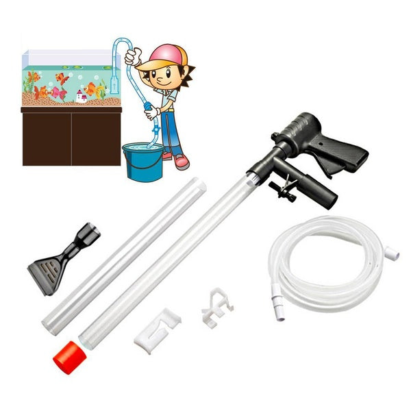 Aquarium Fish Tank Pompe de changement d'eau Outil de nettoyage d'aquarium Changeur d'eau Nettoyeur de gravier Siphon Filtre Pompe Manuel