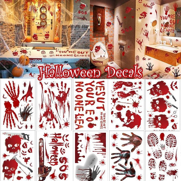 Halloween Window Clings Skeletons Halloween Window Decals Stickers Halloween Party Decoration Supplies
