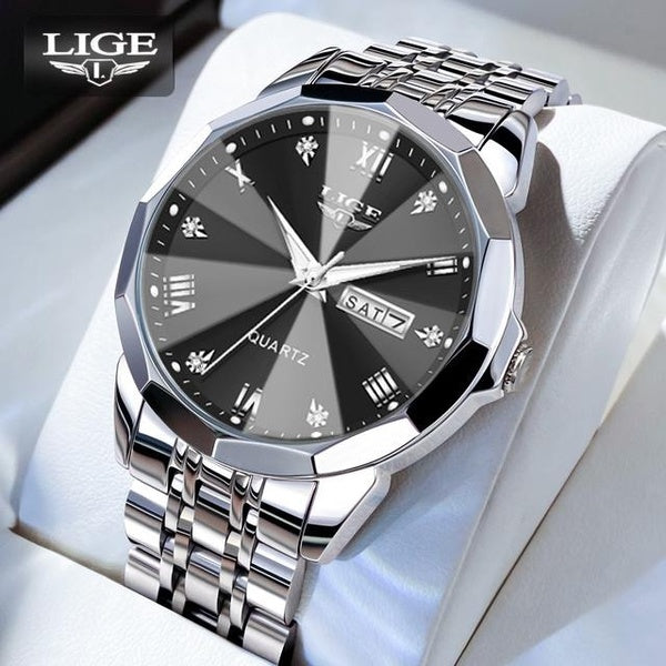 2023 LIGE Original mode montre pour hommes étanche montre-bracelet à Quartz pour hommes lumineux bracelet en acier inoxydable cadeau montre Herren Uh