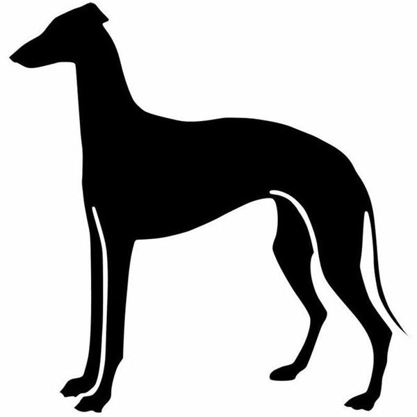 14.8*15.2CM Greyhound Dog Car Styling Decoration Decal Fashion Window Decoration Cartoon Car Sticker C6-1710