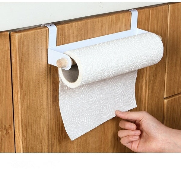 1PC Kitchen Paper Holder Hanger Tissue Roll Towel Rack Bathroom Toilet Sink Door Hanging Organizer Storage Hook Holder QA 179