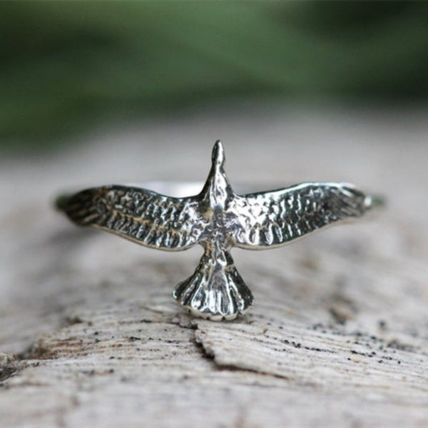Vintage Eagle Women Ring Fashion S925 Sterling Silver Ring Jewelry Accessories Matron Inn