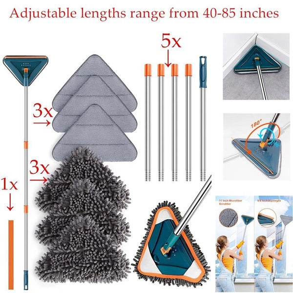 Very Good Home Wall Cleaner With Long Handle 360° Rotatable Wall Mop, Baseboard Cleaner Wall Washer Cleaner Tool For Walls-Floors-Ceiling Fans-Basebo