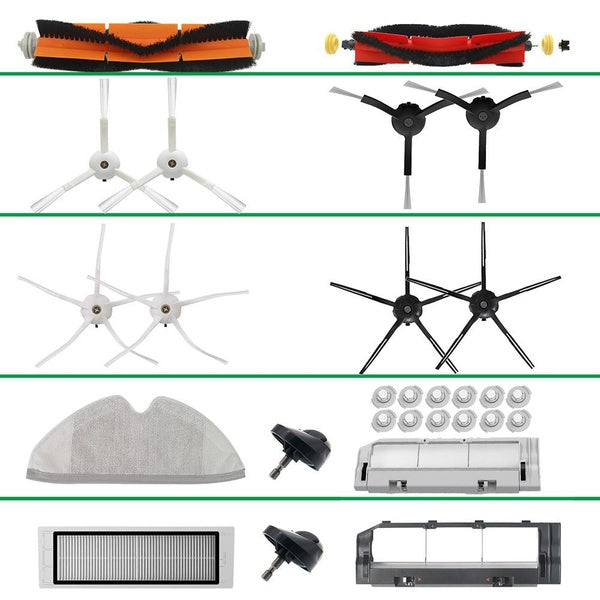 2022 New！All Accessories for Xiaomi Roborock S5 S6 Max Pure S60 S65 S50 E25 E4 Robotic Vacuum Cleaner (Centre Side Brush Hepa Filter Mop)