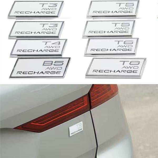1Pcs High Quality ABS Electroplated Car Sticker Tail Engine displacement Badge Decal For Volvo XC60 XC90 XC40 V90 V60 V40 S60 S90 C40 C70
