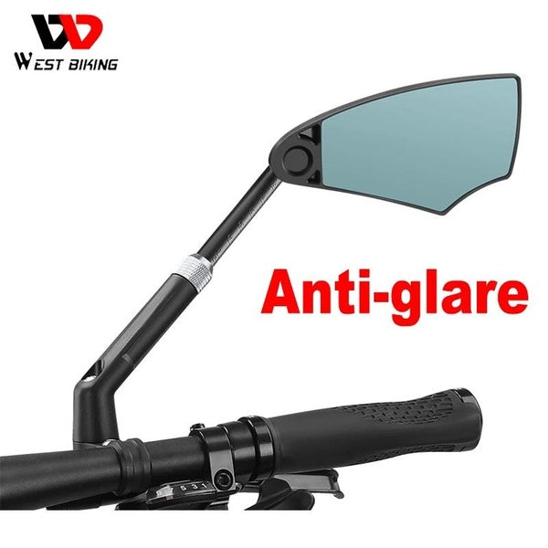 WEST BIKING Anti-Glare Bicycle Mirror Handlebar Rear View Wide Range Back Sight Reflect electric scooter Mirror bike accessories