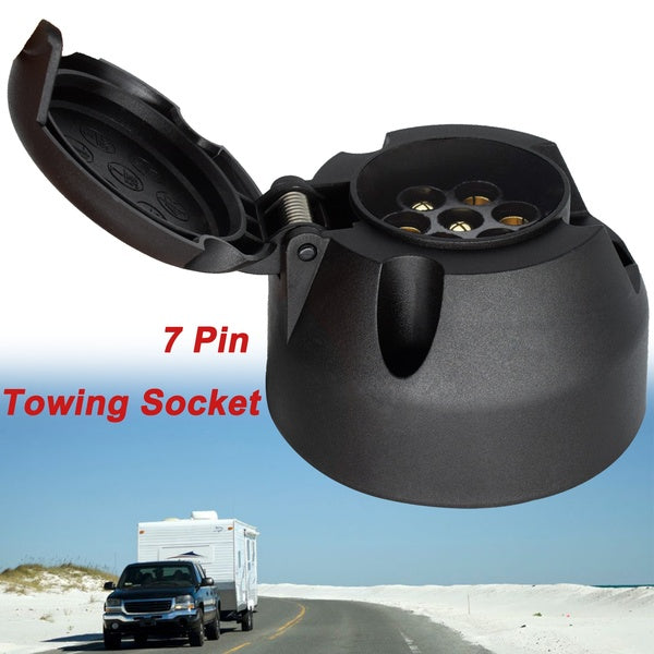 7 Pin 12V Towbar Towing Socket EU Plug Adapter Trailer Connector For Trailer Semitrailer Caravan RV Motorhome Car Accessories