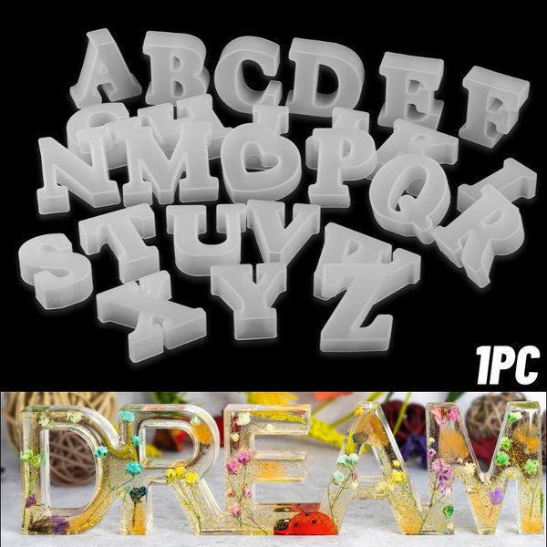1PC 3D Alphabet Epoxy Resin Silicone Mold, Capital Letter Symbol Mold, Crystal Word Sign Epoxy Casting Molds for DIY Arts & Crafts Supplies, Home Dec
