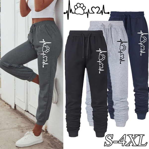 Women's Sweatpants Autumn Winter Cotton Long Pants Jogger Trousers Casual Sports Fitness Solid Jogging Pants Women Sweat Pants 5 Colors