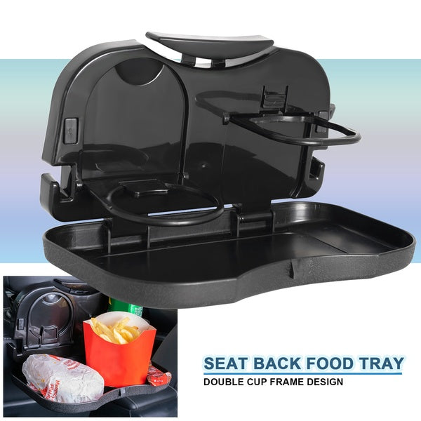 1 - 2 Pcs Car Drink Tray Holder Folding Universal Bracket Rear Back Food Drink Phone Holder Storage Box Interior Accessories