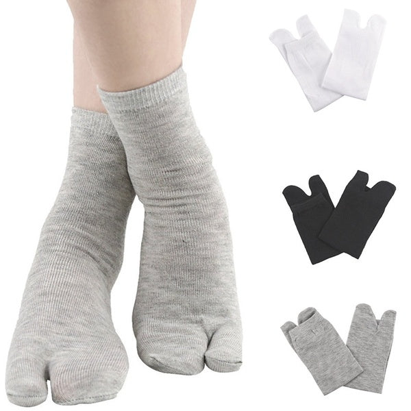 1 Pair Kimono Flip Flop Sandal Split Toe Tabi Ninja Geta Socks 3 Colors