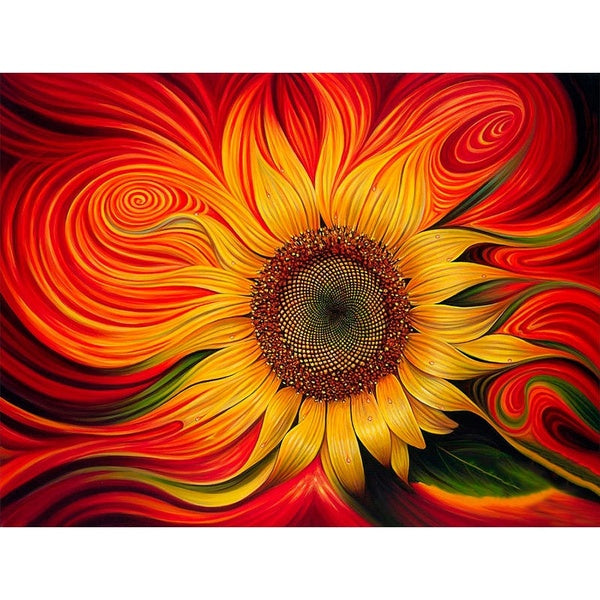 DIY 5D Sunflower Diamond Painting Full Drill with Number Kits Home and Kitchen Fashion Crystal Rhinestone Cross Stitch Embroidery Paintings Canvas Pi