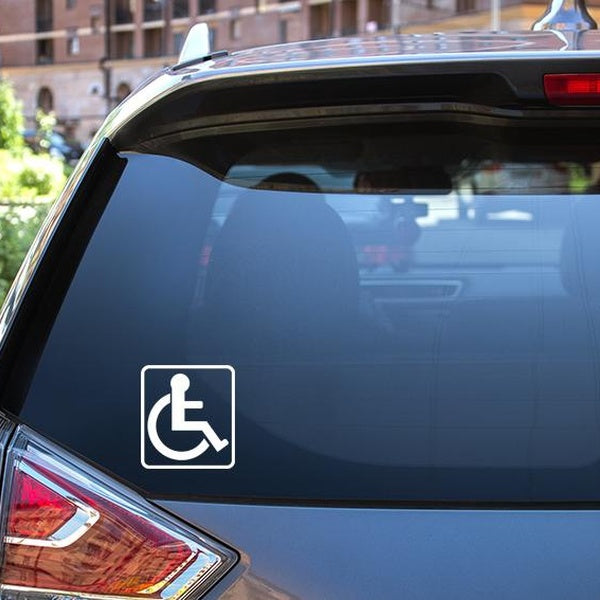 Handicap Decal Vinyl Sticker Decals Window Door Wall Sign