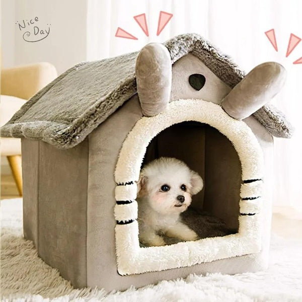 Cat -Dog bed Foldable Pet Sleepping Bed removable and washable cat house kennel for dog house indoor cat nest